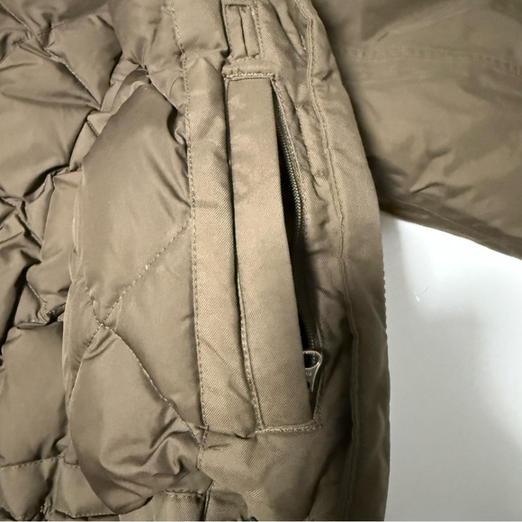 Eddie Bauer Parka Jacket Coat Weatheredge M Tall Brown Down Zip Hooded 650 Fill - Picture 14 of 14